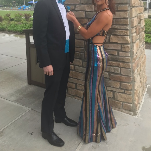 Madison James Sequin Dress - Picture 2 of 7